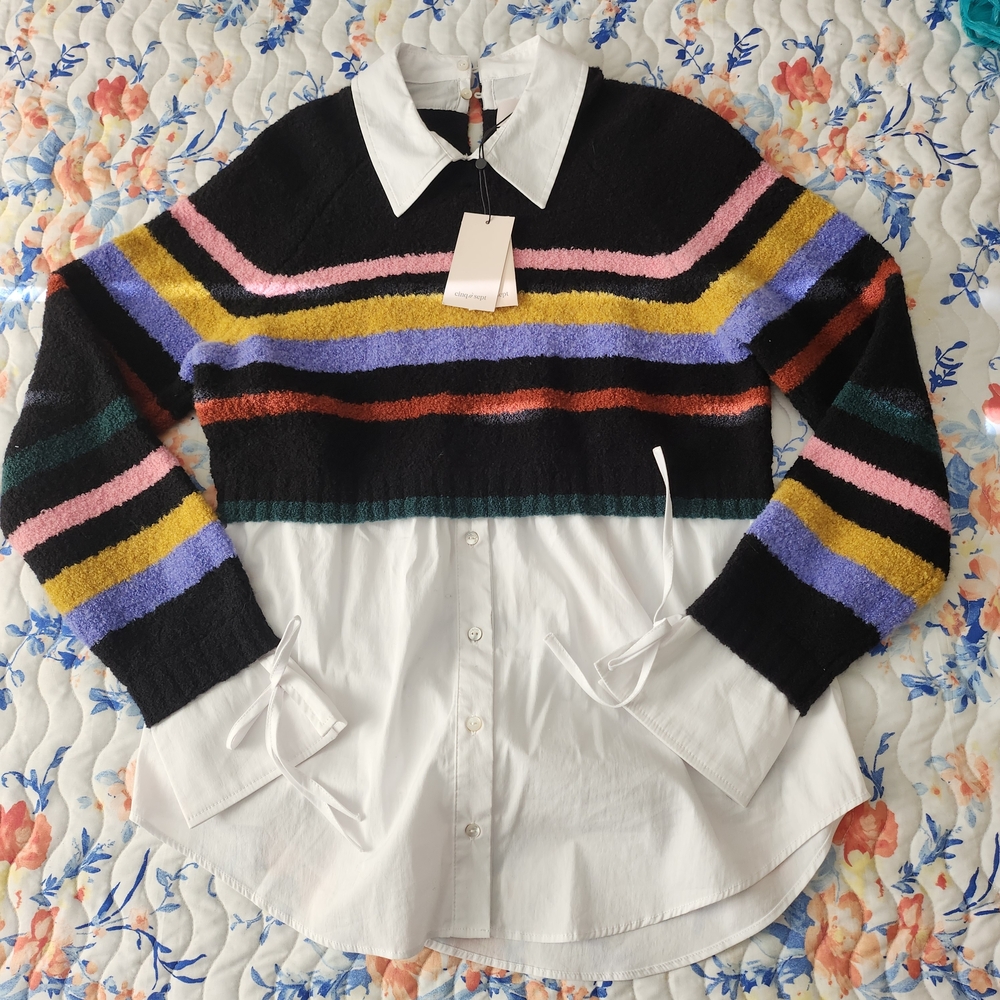 Madewell Multicolor Striped Sweater Shirt